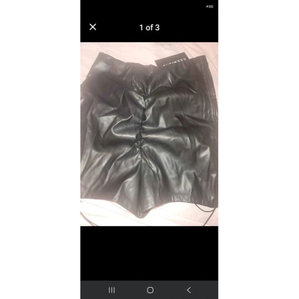 Shein sexy black faux shorts nwt size m